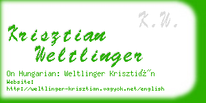 krisztian weltlinger business card